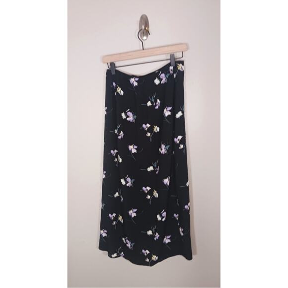 Abercrombie Fitch Floral Cottagecore Button Slit Women's Midi Skirt Size M - Picture 1 of 5